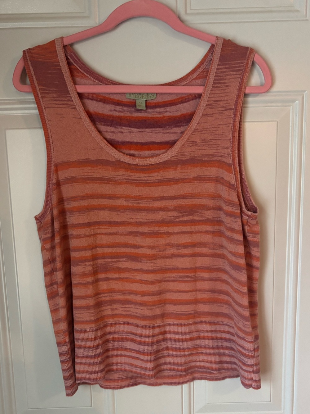 RYEGRASS Pink & Coral Striped Sleeveless Tank